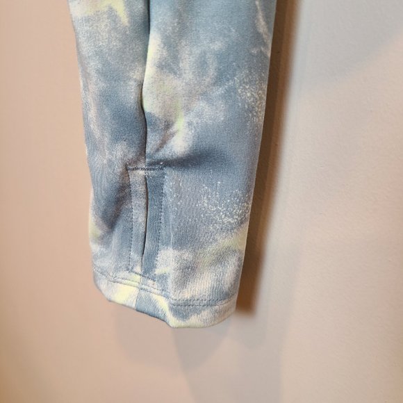 Victorias Secret Hoodie Pullover Medium Blue Green Tie Dye Running Shirt - Picture 2 of 6
